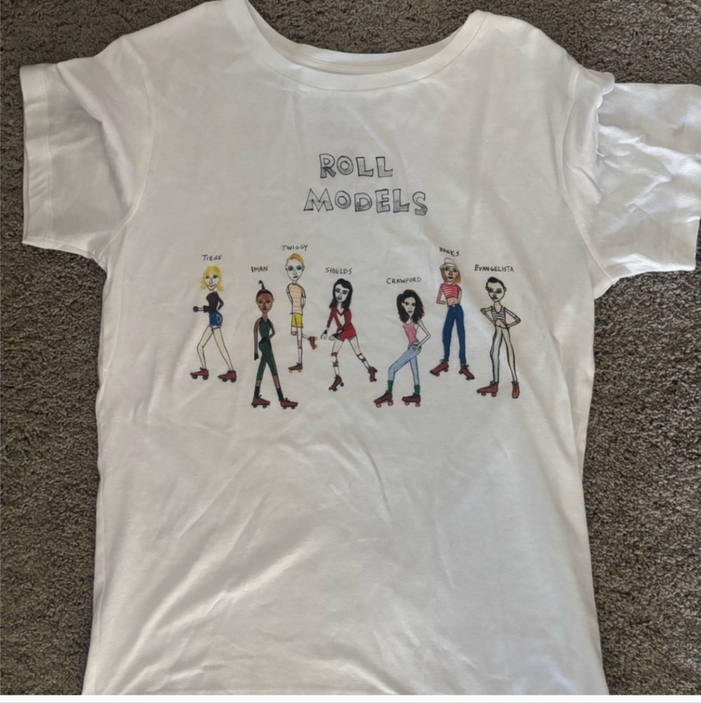 Unfortunate Portrait Roll Models Supermodel 90s Graphic Tee M